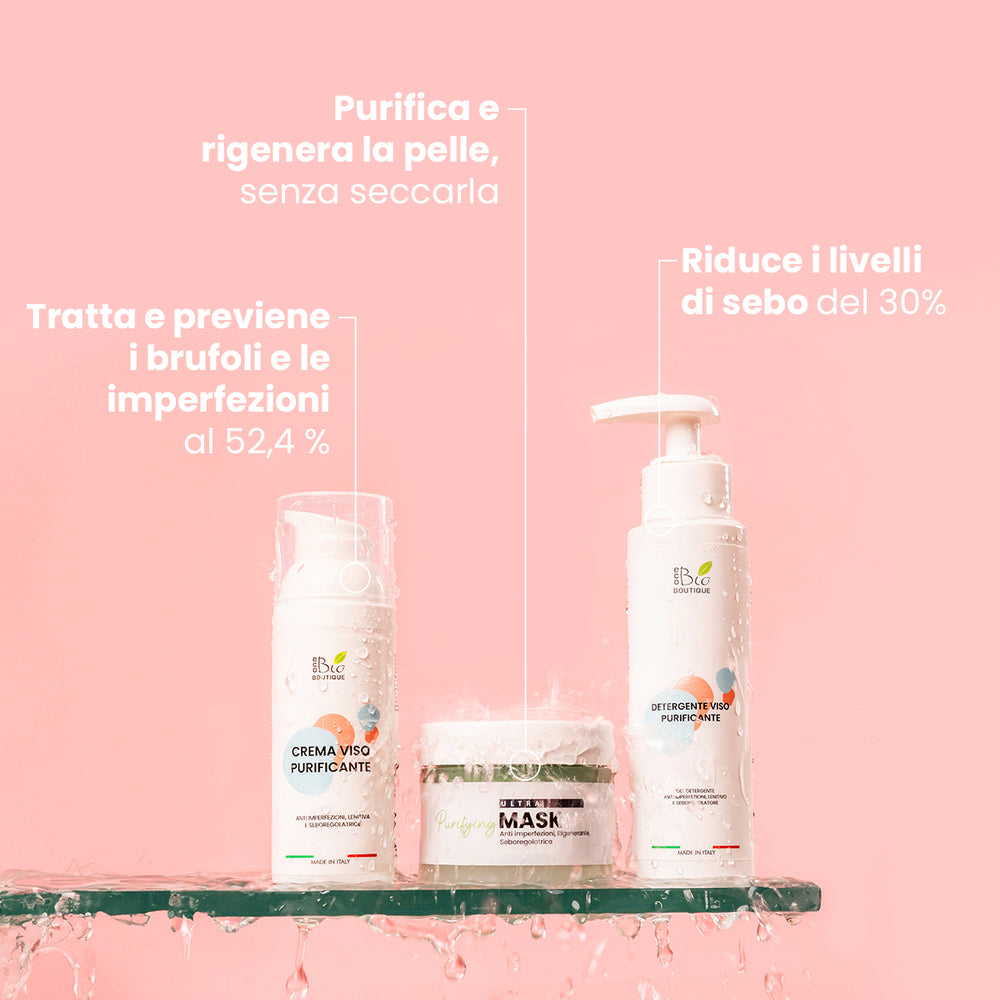 Set Skincare Purificante - Anti imperfezioni, Rigenerante, Seboregolarizzante | Eco Bio Boutique