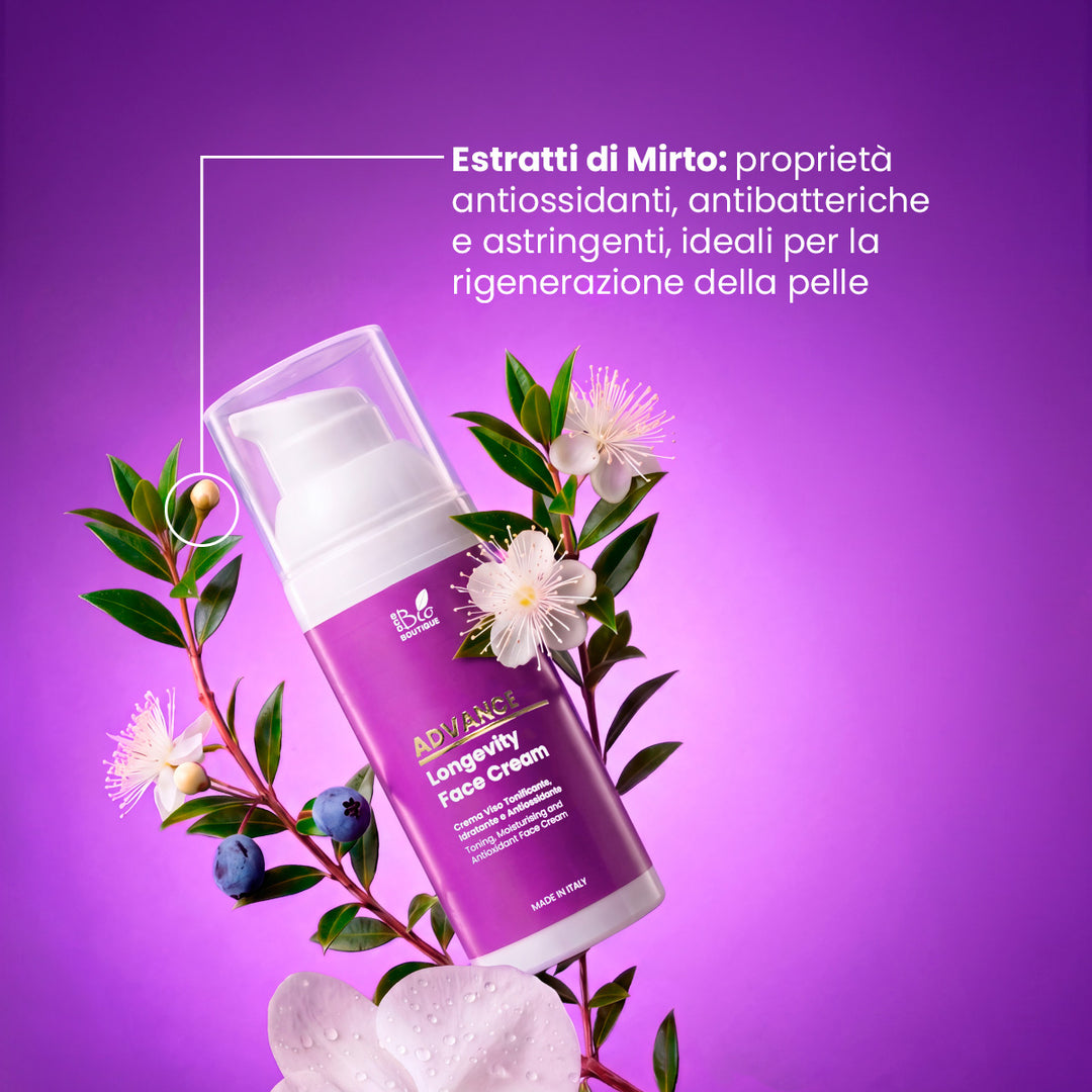 Longevity Face Cream - Tonificante, Idratante, Antiossidante | Eco Bio Boutique