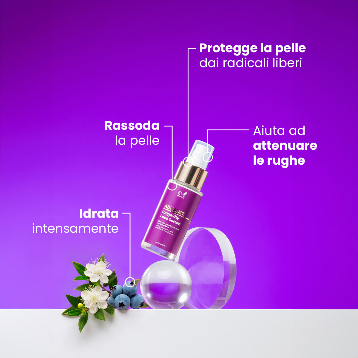 Longevity Face Serum - Liftante, Nutriente, Antiossidante | Eco Bio Boutique