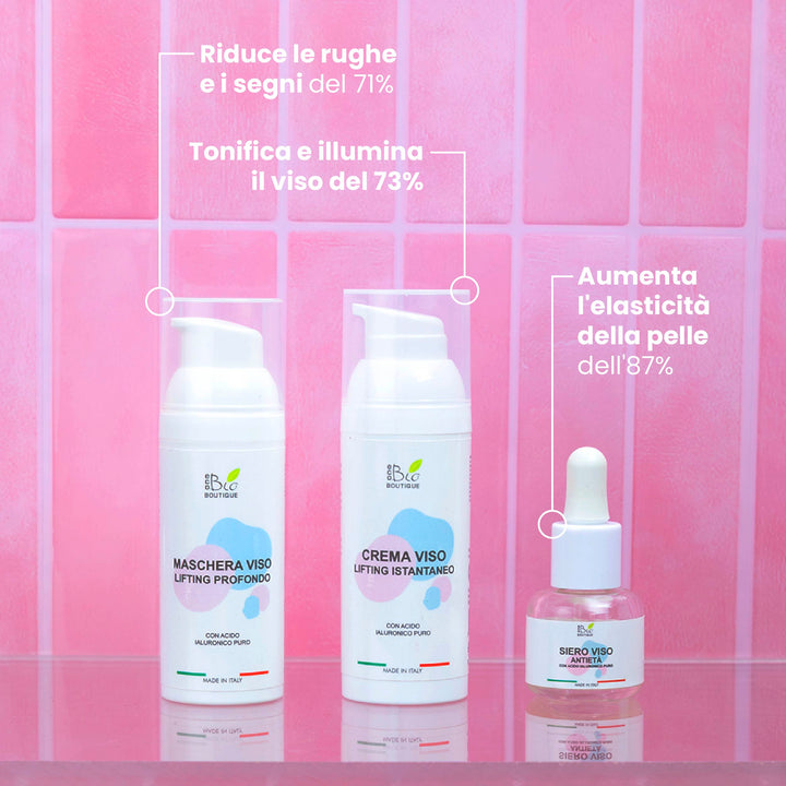 Set Rivitalizzante Viso con Acido Ialuronico Puro | Eco Bio Boutique 