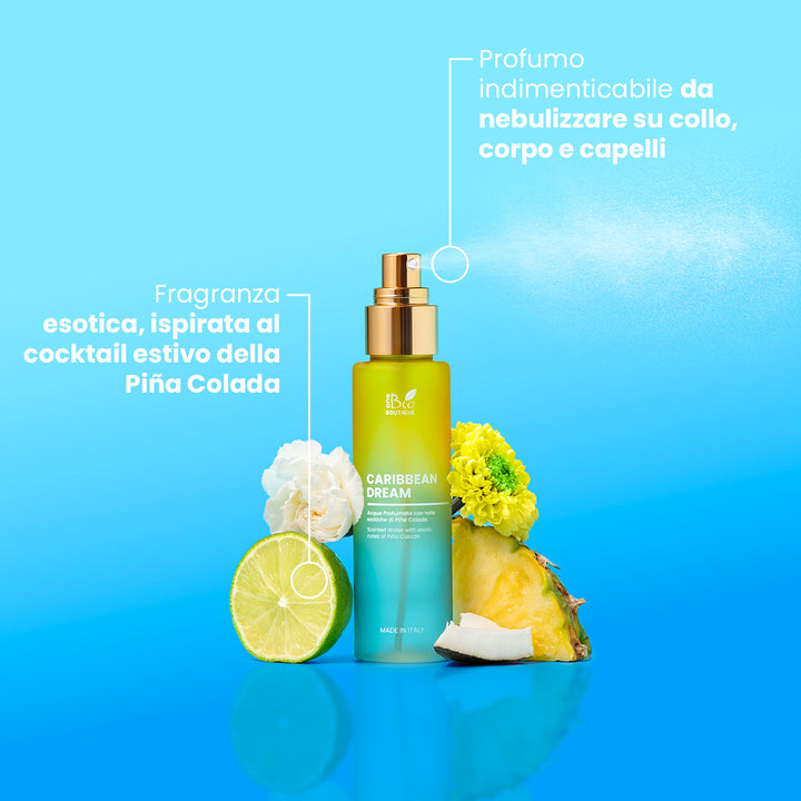 Caribbean Dream - Acqua Profumata, con note esotiche di Piña Colada | Eco Bio Boutique