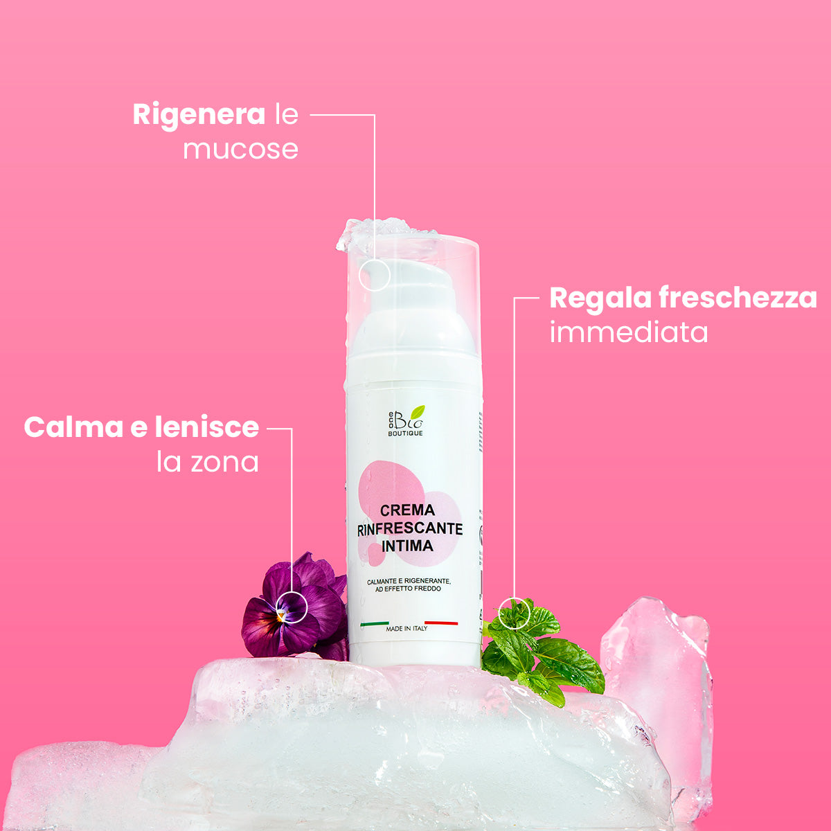 Crema Rinfrescante Intima - Calmante e Rigenerante, ad Effetto Freddo | Eco Bio Boutique