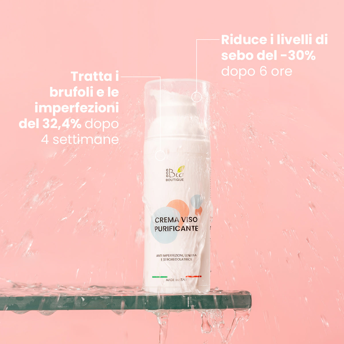 Crema Viso Purificante - Anti imperfezioni, Lenitiva, Seboregolatrice | Eco Bio Boutique
