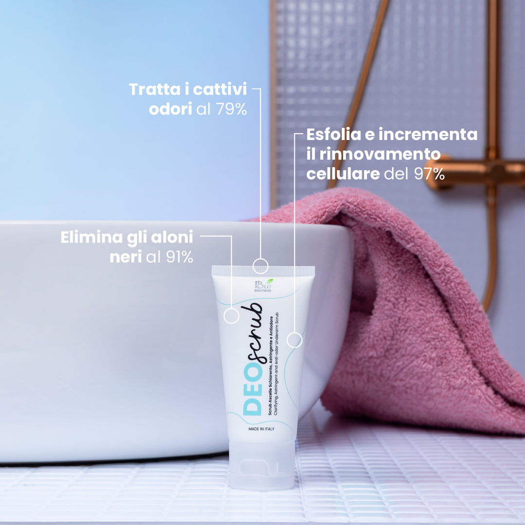 DeoScrub - Scrub Ascelle Schiarente, Astringente e Antiodore | Eco Bio Boutique