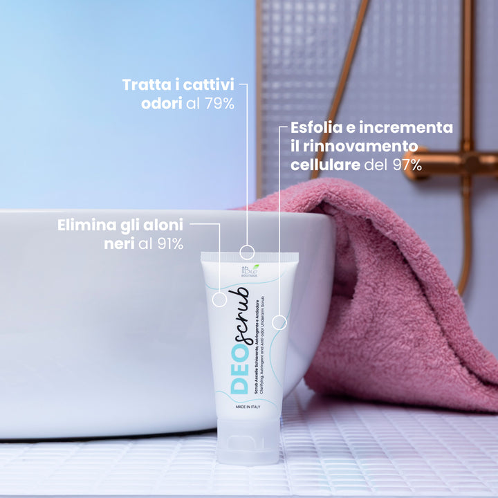 DeoScrub - Scrub Ascelle Schiarente, Astringente e Antiodore | Eco Bio Boutique
