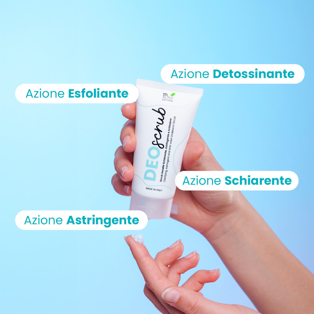 DeoScrub - Scrub Ascelle Schiarente, Astringente e Antiodore | Eco Bio Boutique
