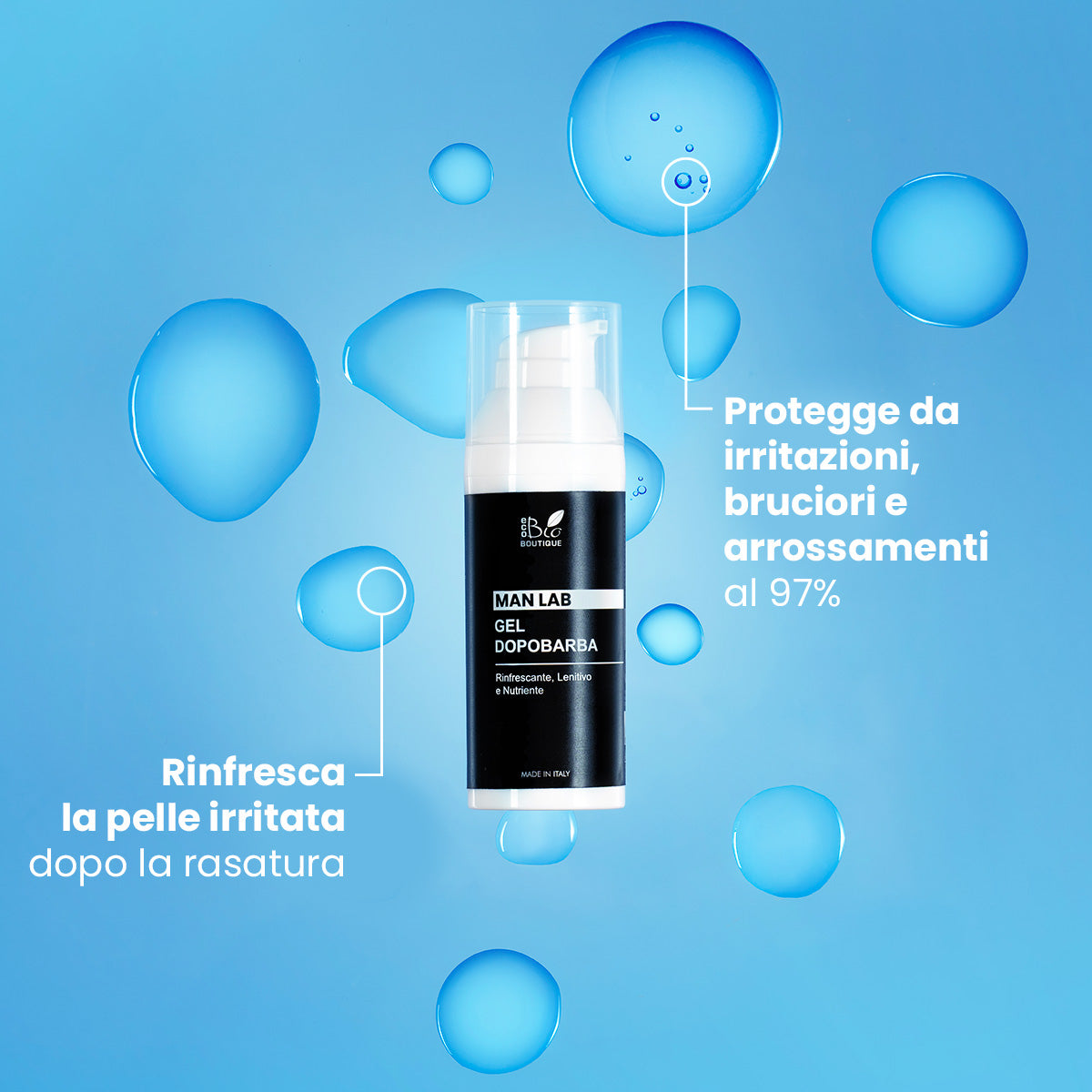 Gel Dopobarba - Rinfrescante, Lenitivo, Nutriente | Eco Bio Boutique