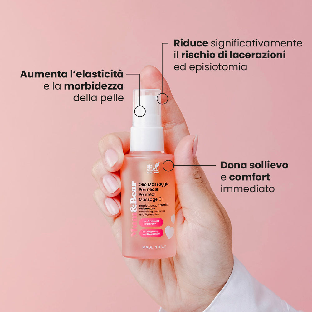 Olio Massaggio Perineale Mamma - Elasticizzante, Protettivo, Riparatore | Eco Bio Boutique