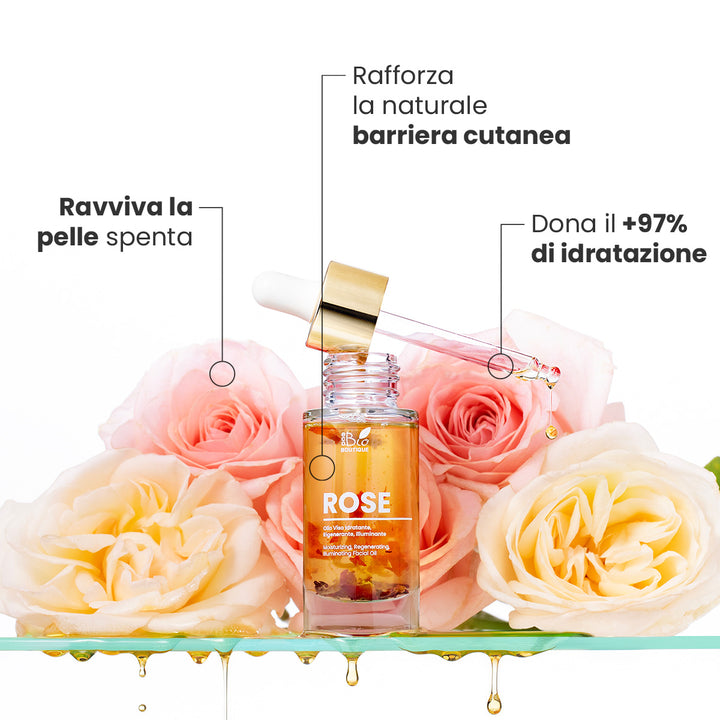 Rose - Olio Viso Idratante, Rigenerante, Illuminante | Eco Bio Boutique