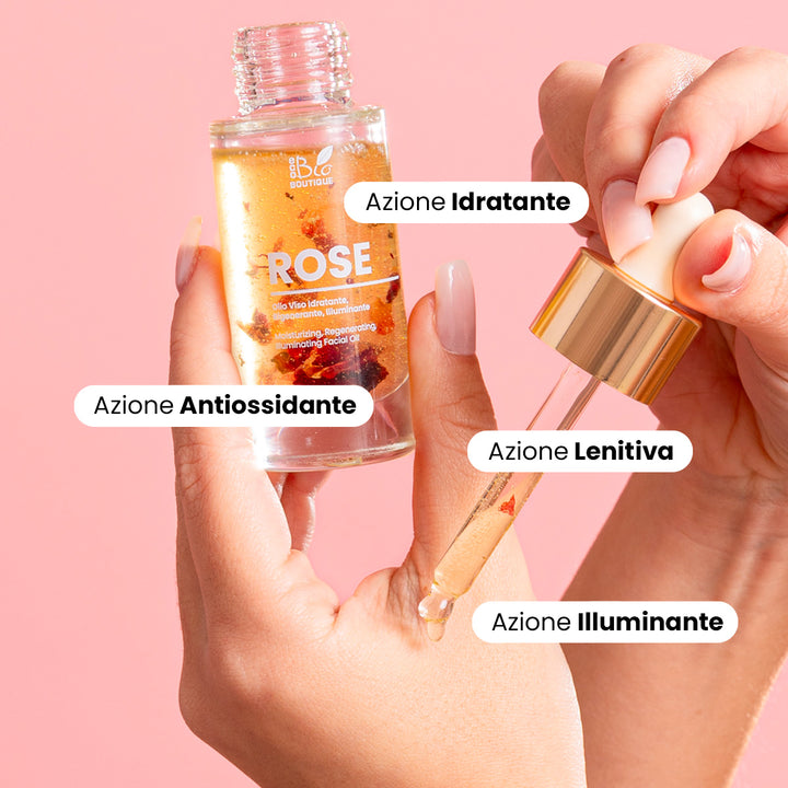 Rose - Olio Viso Idratante, Rigenerante, Illuminante | Eco Bio Boutique