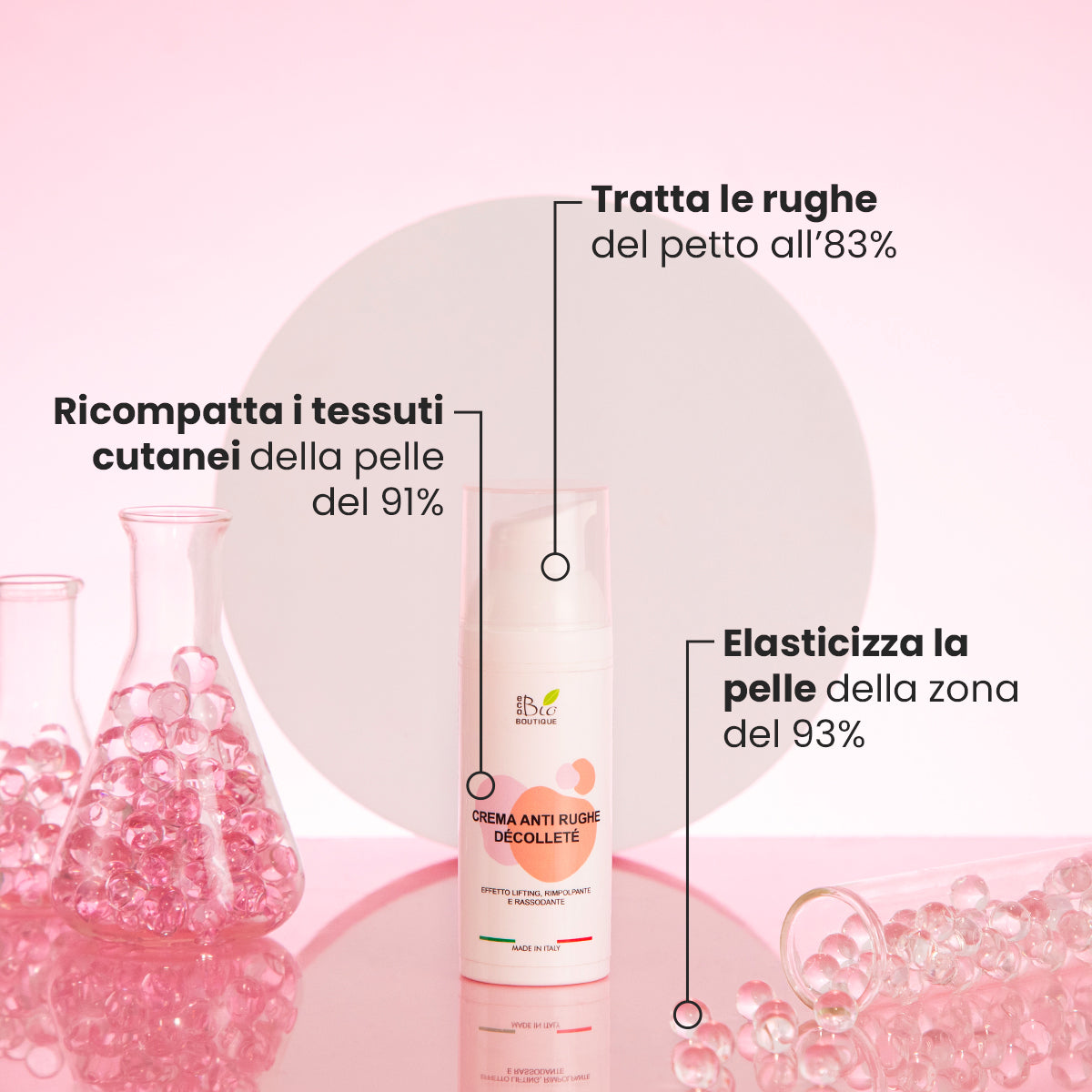 Crema Anti Rughe Décolleté - Effetto Lifting, Rimpolpante, Rassodante | Eco Bio Boutique