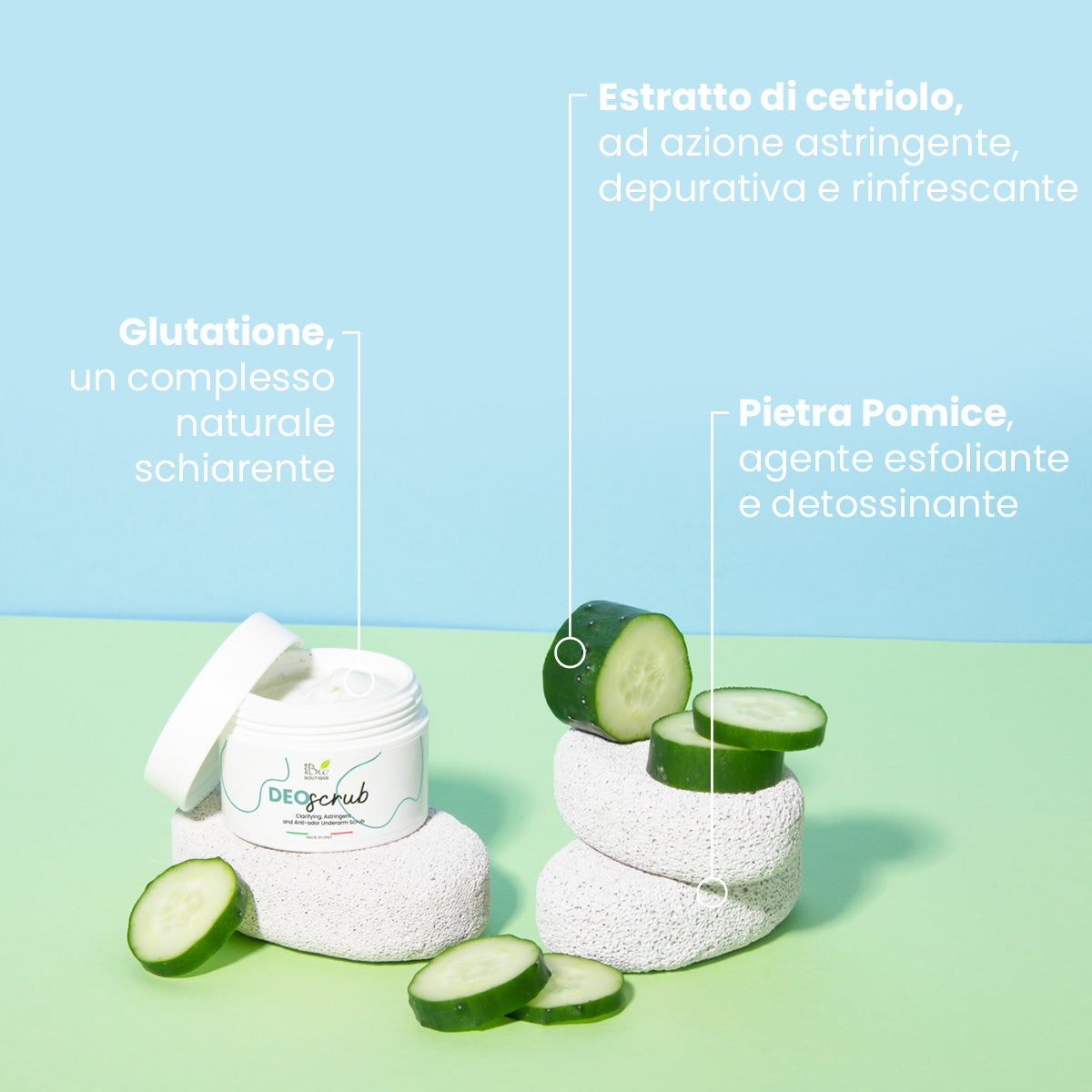 DeoScrub - Scrub Ascelle Schiarente, Astringente e Antiodore | Eco Bio Boutique