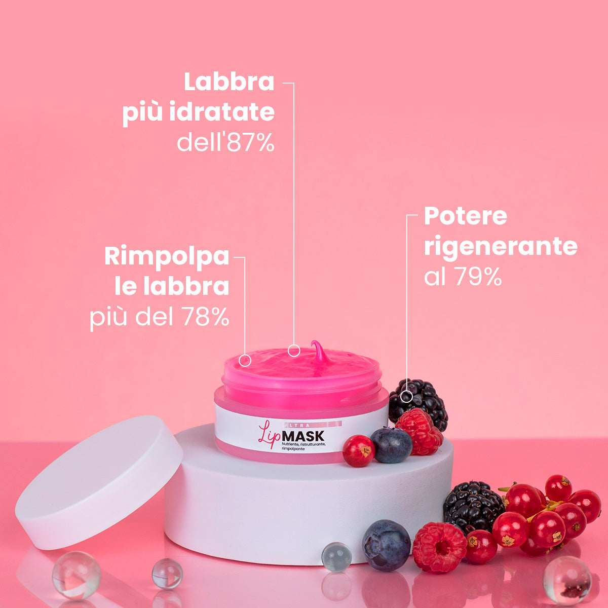 Ultra Lip Mask - Maschera Labbra nutriente, ristrutturante, rimpolpante | Eco Bio Boutique